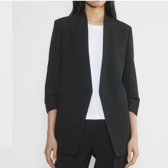 BABATON Power Hip Blazer Black Open Office Jacket 0 Aritzia - Picture 1 of 16